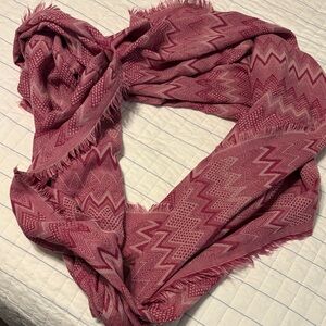 Pink Patterned Women's Scarf